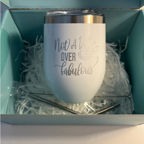 Best Wishes Gift Box with wine glass, candle, soap bath bomb and card - Picture 13 of 16